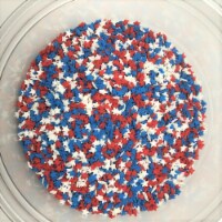 Patriotic Star Shapes MINI Red White Blue Stars Topping Sprinkles 2 pound