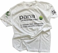 Pana Cotton Shortsleeve Shirt, White Crewneck, Regular Fit, Celebrate Breadfruit & Friendship