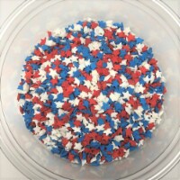 Patriotic Star Shapes Red White Blue Stars Bakery Topping Sprinkles 5 pounds