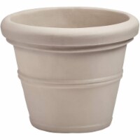 Crescent Garden Brunello Classic Rolled-Rim Plant Pot 14” (Weathered Stone)