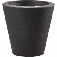Crescent Garden Dot TruDrop Planter, Self-Watering Plant Pot, 20-Inch (Black)