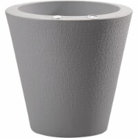 Crescent Garden Dot TruDrop Planter, Self-Watering Plant Pot, 16-Inch (Ash)