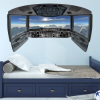 Airplane Decals for Boys Room | Cockpit Wall Art Mural - CP22