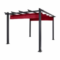 Aleko PERGBURG-UNB 9 x 9 ft. DIY Frame Aluminum Grape Trellis Pergola Gazebo Outdoor Canopy,