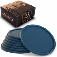Barvivo Black Silicone Coaster Set - 8 Pack for Tabletop Protection