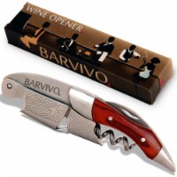 Barvivo Pakkawood Wine Opener with Foil Cutter & Cap Remover