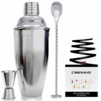 3pc Cocktail Shaker Set (24oz Cobbler Shaker)