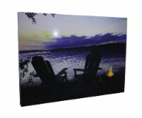 Lighted Canvas Otter Way Fish Shore by Cherie Serrano 17.75 Inches Long