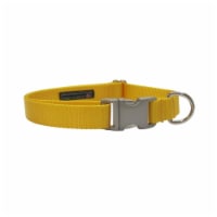 Sassy Dog Wear SOLID YELLOW SM-C Nylon Webbing Dog Collar - Adjusts 10-14 in. - Small - Yello