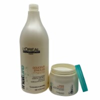 L'Oreal Douceur D'Huiles Shampoo 50.7 OZ & Mask 16.6 OZ Rebellious Unruly Hair