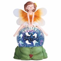 FC Design 8 H LED Orange Fairy Optic Globe Statue Fantasy Figurine Home Decor