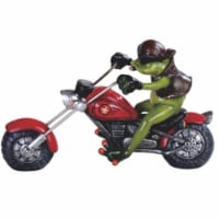 FC Design 8.5 W Frog with Bandana on Red Bike Statue Funny Animal Figurine Home Decor