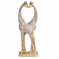 FC Design 13.75 H Two Giraffes Couple with Heart Shaped Figurine in Gold Finish Home Decor