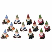 FC Design 12-PC Miniature Cute Gnome 1.75 H Fantasy Figurine Set Home Decor