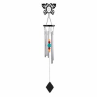 FC Design 34 Long Metal Black Butterfly Chime Garden Decor Perfect House Warming Gifts