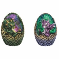FC Design 2-PC Green and Purple Baby Dragons in Egg LED Light 4.5 H Figurine Set Home Decor