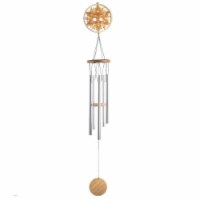 FC Design 34 Long Wood Silhouette Sun Wind Chime Garden Decor Perfect House Warming Gifts
