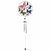 FC Design 34 Long Butterfly Suncatcher Wind Chime with Gem Garden Decor