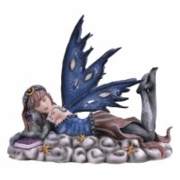 FC Design 6 H Blue Moon Fairy Laying on Clouds with Stars Statue Fantasy Figurine Home Decor