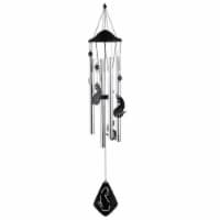 FC Design 34 Long Black Cat Silhouette Wind Chime Garden Decor Perfect House Warming Gifts
