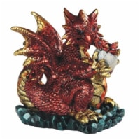 FC Design 4.75 H Red/Orange Volcano Dragon Holds Egg Statue Fantasy Figurine Home Decor