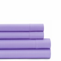 American Home Collection Ultra Soft 3-4 Piece Solid Bed Sheet Set Lavender Full