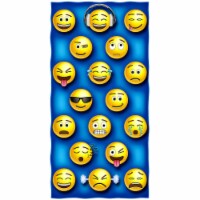 Dawhud Direct Emoji Beach Towel - Teens, Kids, Boys, Girls - 30 x60  Super Soft Plush Cotton