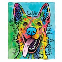 Dawhud Direct Dean Russo Love & Dog German Shepherd 50 x60  Fleece Blanket