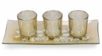 Dawhud Direct Decorative Glass Votive Candle Holders Set