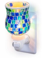 Dawhud Direct Mosaic Glass Ocean Blue Wall Plug-in Wax Warmer