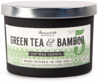Vineyard Hill Naturals 3-Wick Green Tea and Bamboo Soy Jar Candle - Black Perspective: Main