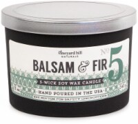 Vineyard Hill Naturals 3-Wick Vetiver and Cardamom Soy Jar Candle - Black Perspective: Main
