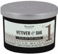 Vineyard Hill Naturals Vetiver and Oak 3-Wick Soy Wax Jar Candle Perspective: Main