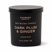 Foundry 8 oz Dark Plum & Ginger Scented Candle Perspective: Main