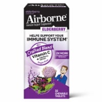 Airborne Elderberry Extract + Vitamin C Chewable Supplement Tablets