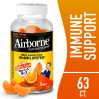 Airborne® Vitamin C E Zinc and Immune Support Supplement Zesty Orange Gummies