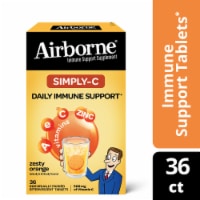 Airborne® Simply-C Zesty Orange Immune Support Tablets Perspective: Main