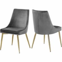 Meridian Furniture Karina Gray Velvet Dining Chair (Set of 2)