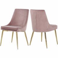 Meridian Furniture Karina Pink Velvet Dining Chair (Set of 2)