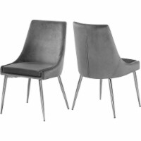 Meridian Furniture Karina Gray Velvet Dining Chair (Set of 2)