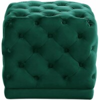 Meridian Furniture Stella Contemporary Velvet Ottoman/Stool in Green
