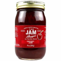 The Jam Shoppe All Natural Cherry Jam 19 oz. Jar Handcrafted Real Fruit Recipe