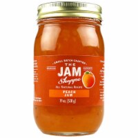 The Jam Shoppe All Natural Peach Jam 19 oz. Jar Handcrafted Real Fruit Recipe
