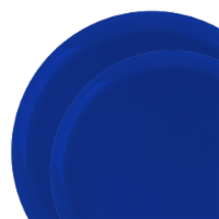 Light Blue Flat Round Disposable Plastic Dinnerware Value Set (120 Sets)