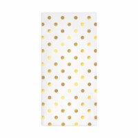 White with Gold Dots Paper Dinner Napkins (600 Napkins)