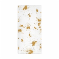 600 Napkins - White with Gold Paint Splatter Paper Dinner Napkins