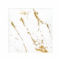 White with Gold Marble Paper Beverage/Cocktail Napkins (600 Napkins)