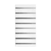 White with Silver Stripes Paper Dinner Napkins (600 Napkins)
