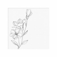 White with Silver Antique Floral Paper Beverage/Cocktail Napkins (600 Napkins)