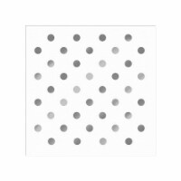 White with Silver Dots Paper Beverage/Cocktail Napkins (600 Napkins)